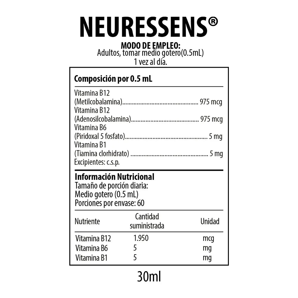B12 Neuressens Nutrabiotics – Solución Oral - 30ml