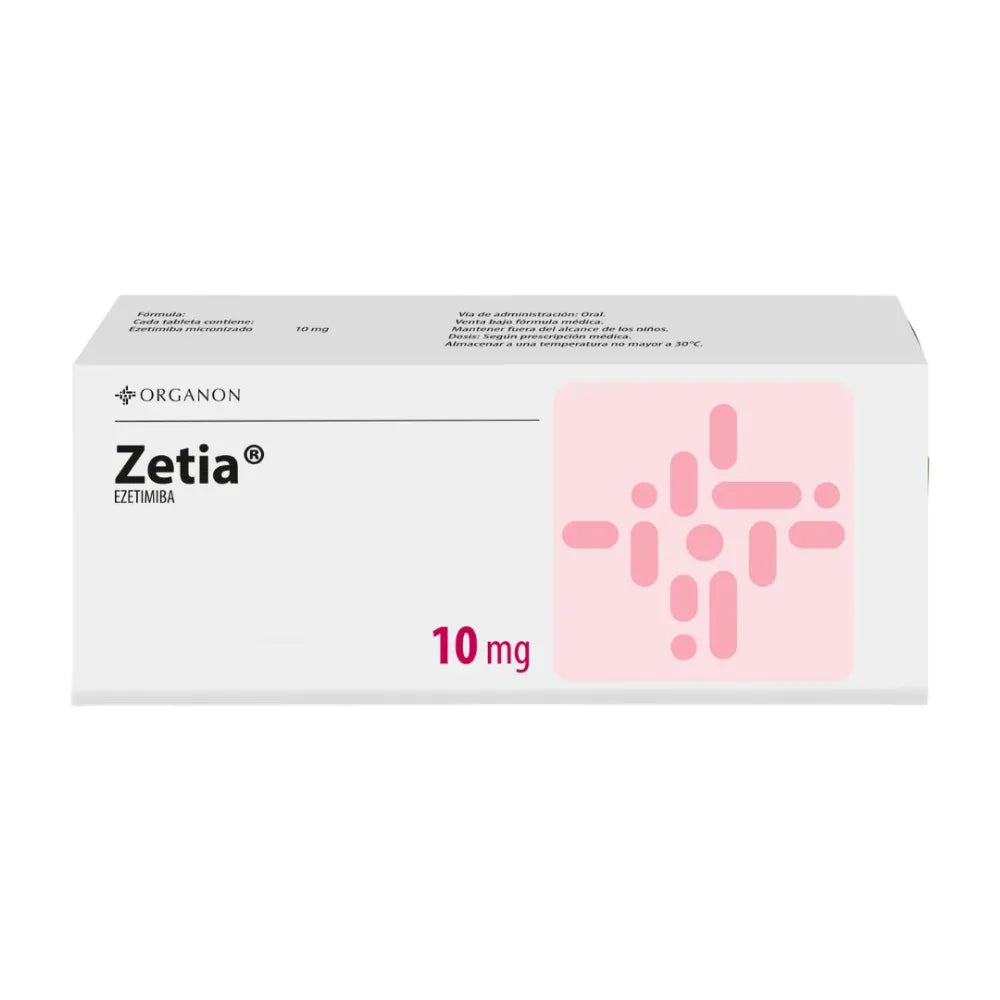 Zetia 10 mg (Ezetimiba) - Caja 30 Tabletas