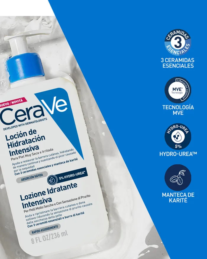 CeraVe Loción de Hidratación Intensiva - Frasco 236 ml