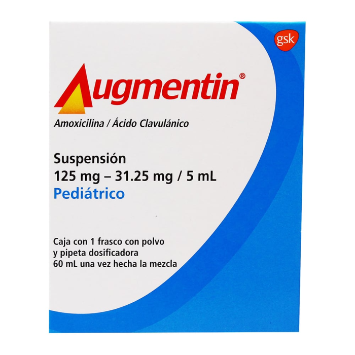 Augmentin 250-62.5mg/5ml Polvo para Suspensión Oral - Frasco 60 ML