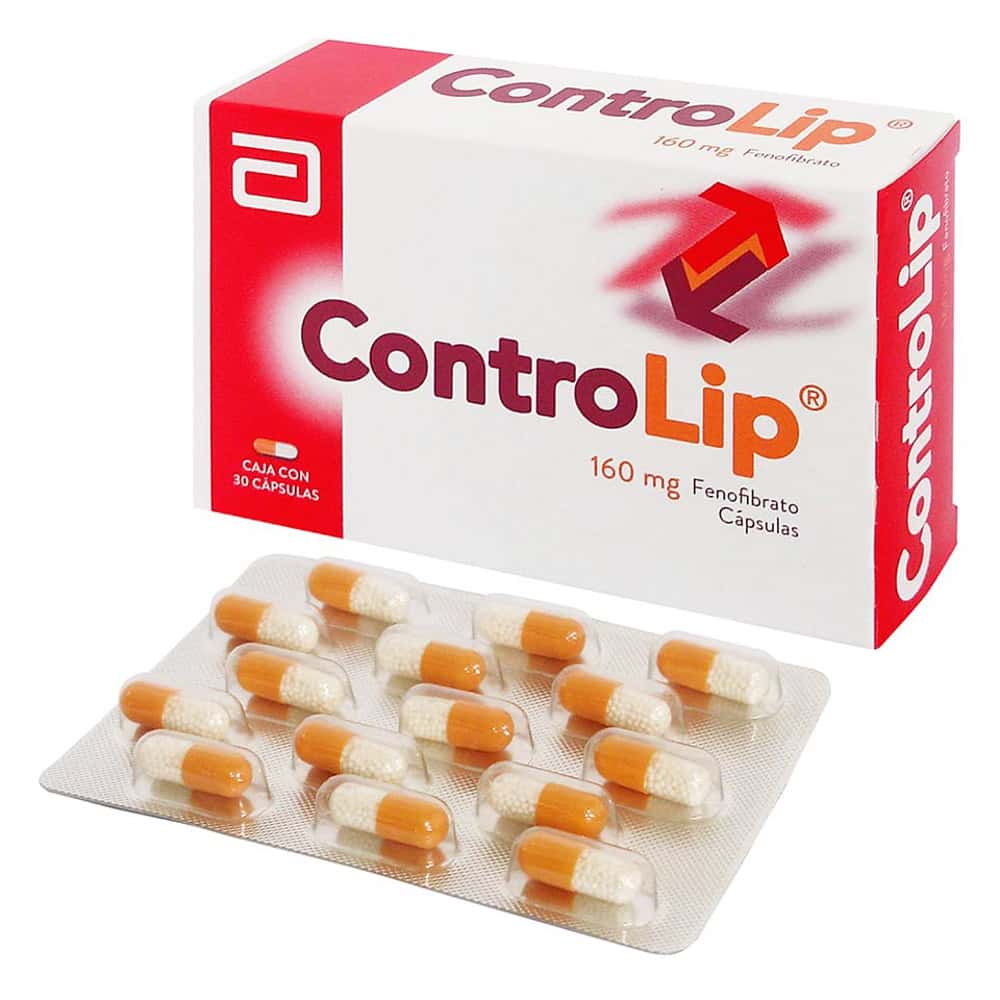 Controlip 160 mg (Fenofibrato) - Caja 30 Cápsulas
