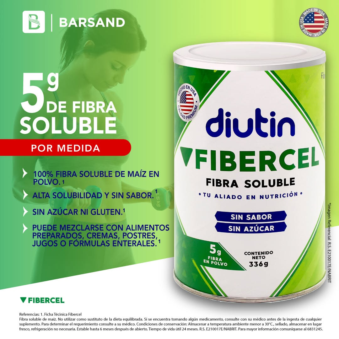 Diutin Fibercel Fibra Soluble - Lata 336 g