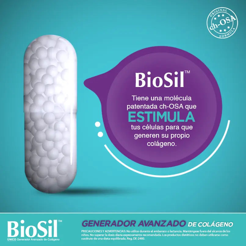 BioSil Generador de Colágeno - Frasco con 60 Cápsulas