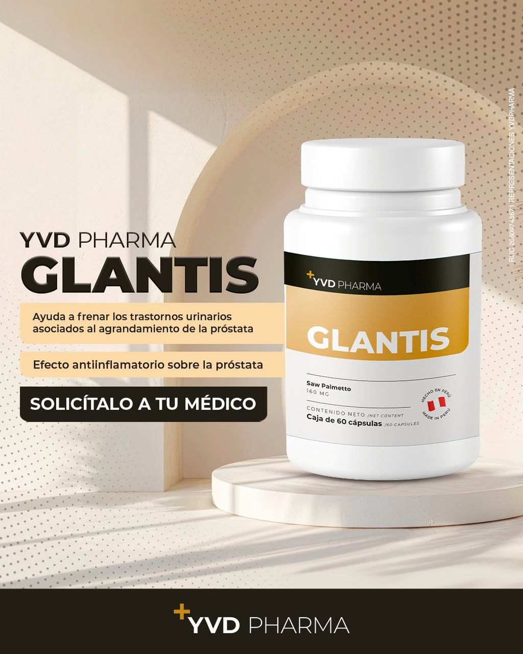 YVD Pharma Glantis (Saw Palmeto) - 60 Cápsulas