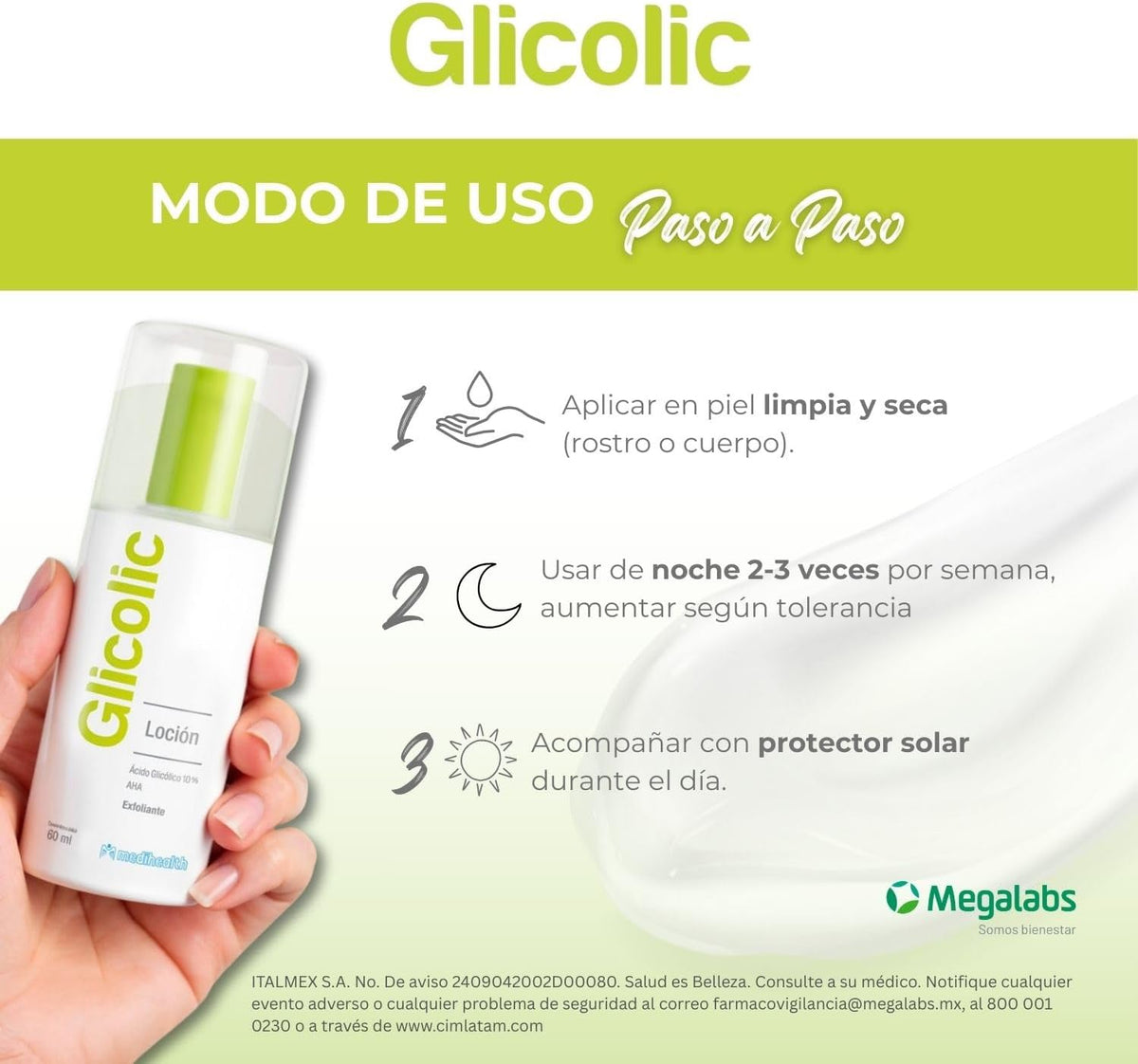 Medihealth Glicolic 10% Crema - Frasco 60 ml
