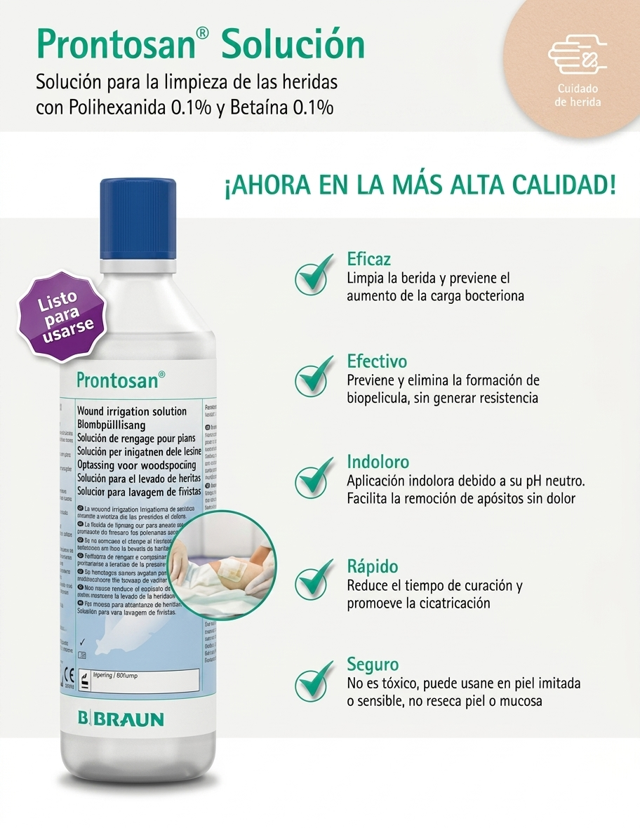 Prontosan Solución para Lavado de Heridas - Frasco 350 ml