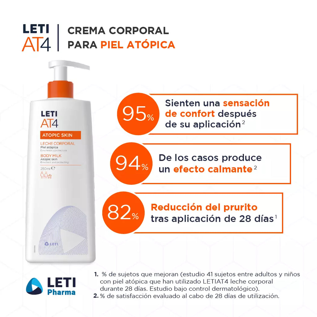 Leti AT4 Leche Corporal - Frasco 250 ml