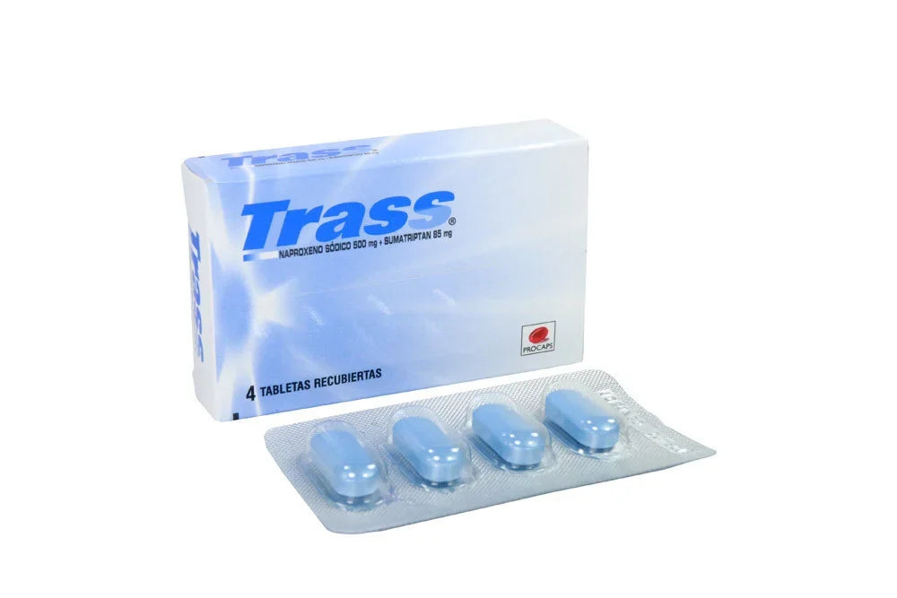 Trass 500 mg + 85 mg Tabletas Recubiertas - Caja 4 und